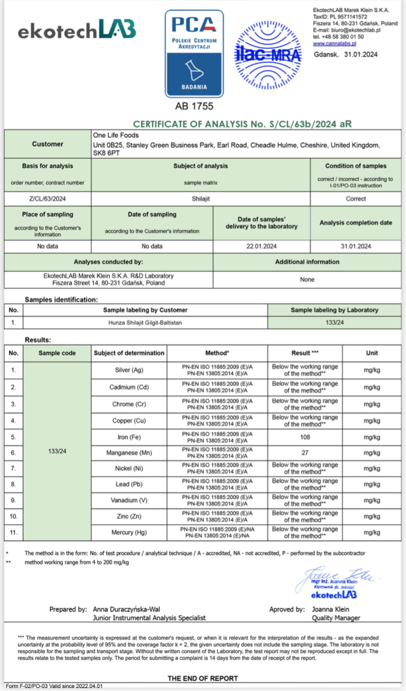 Pure Hunza Shilajit Resin