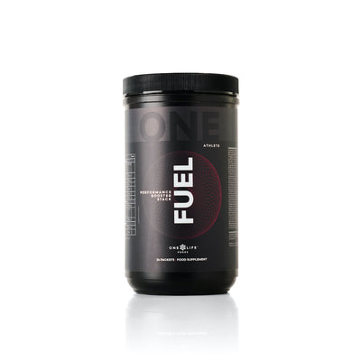 FUEL Performance Booster Stack Pack supplement tub by One Athlete
