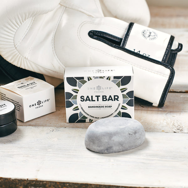 Himalayan Pink Salt + Peppermint Oil + Charcoal Salt Bar Soap