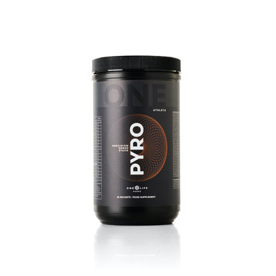 PYRO Precision Shred Stack Pack supplement tub by One Athlete
